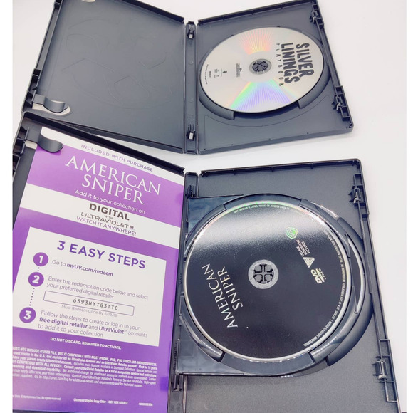 Bradley Cooper DVD Lot American Sniper Silver Lingings Playbook Jennifer Lawrenc - Picture 7 of 13